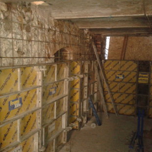 Pagraba sienu betonēšana