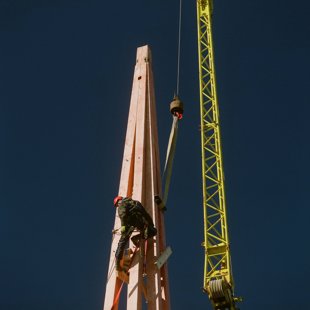 Zaubes Ev.Lut. Baznīcas torņa pārbūves par 15 m augstāka, kā pirms pārbūves